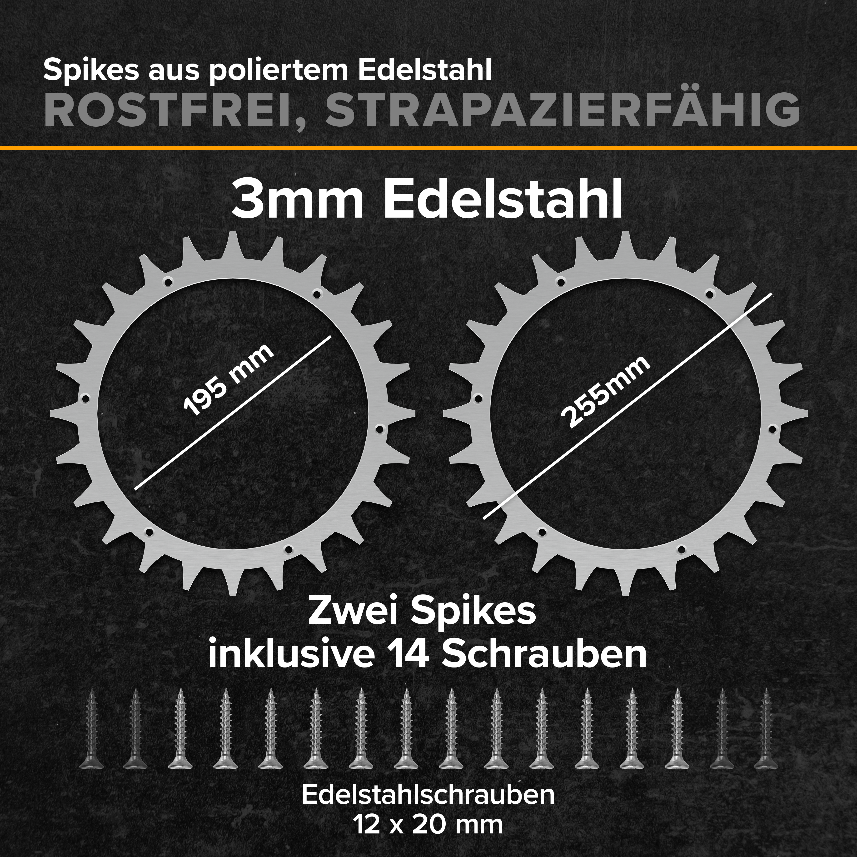 Spikes Navimow i105E - i108 Edelstahl