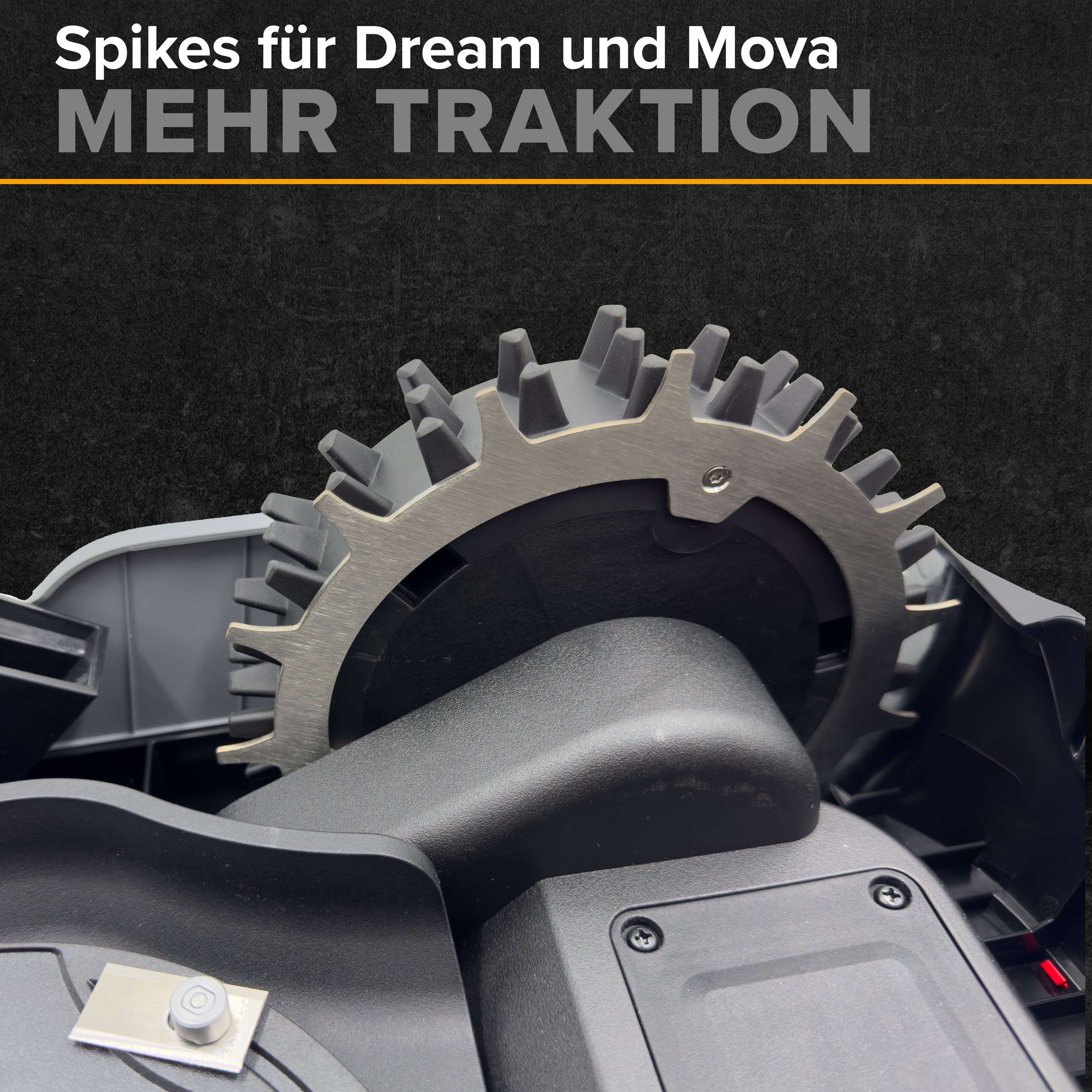 Edelstahl Spikes für Dream & Mova Mähroboter – Mehr Traktion, weniger Ausfälle