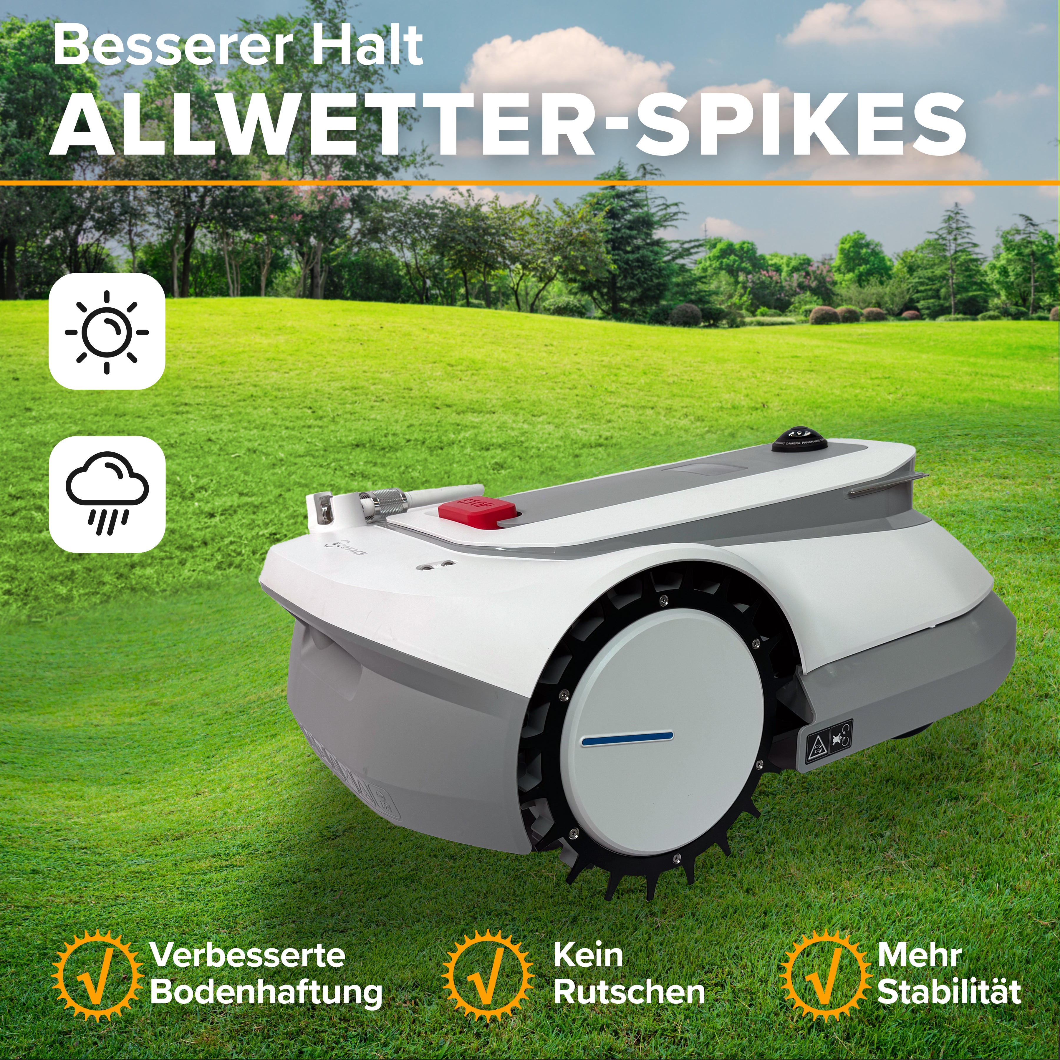 Ecovacs Goat Spikes Mähroboter Traktionsschutz