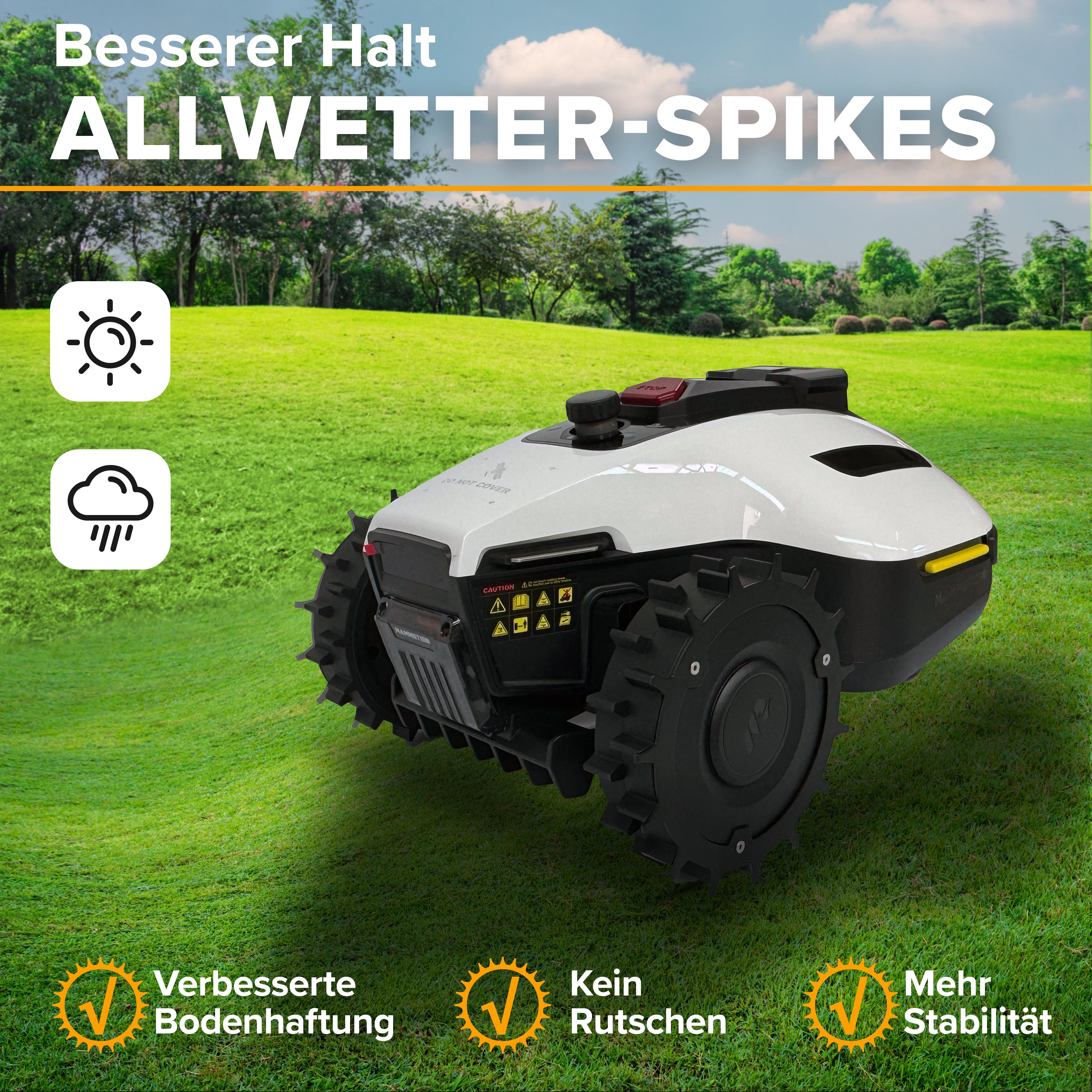 Mammotion Yuka Mini Spikes Mähroboter Traktionsverbesserung