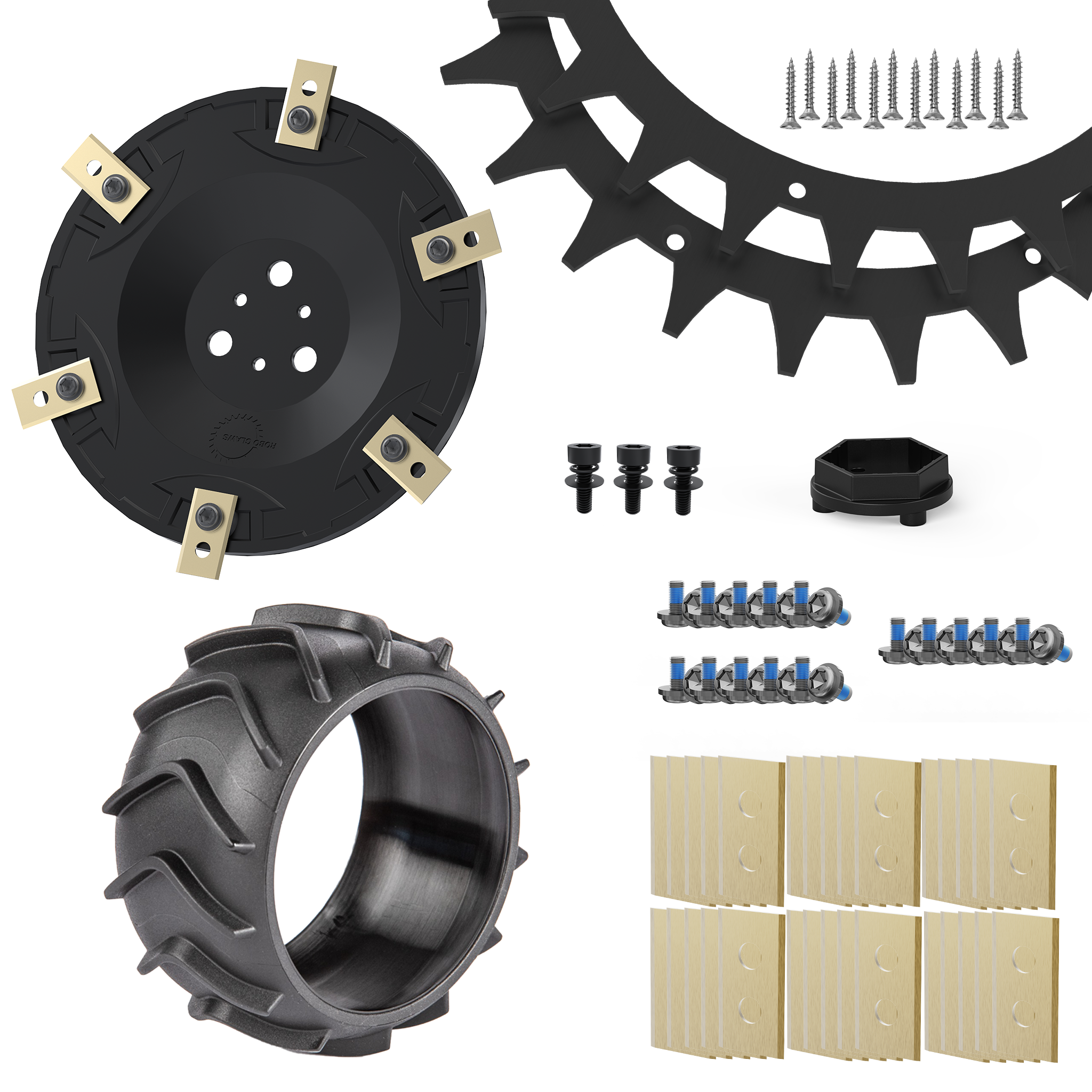 Worx S/M Bundle – Spikes, Messerteller, Klingen, Radschutz