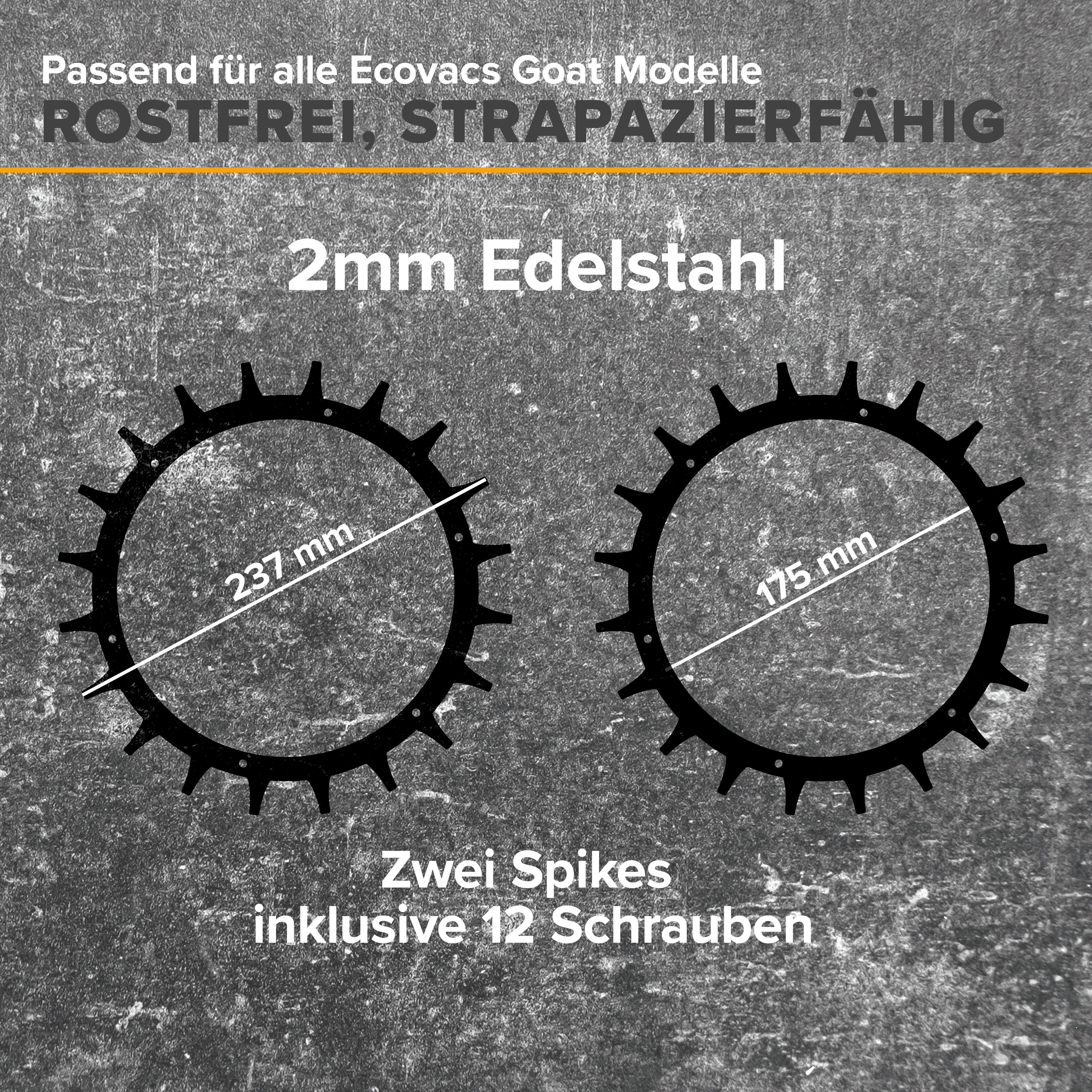 Ecovacs Goat Spikes Mähroboter Traktionsschutz