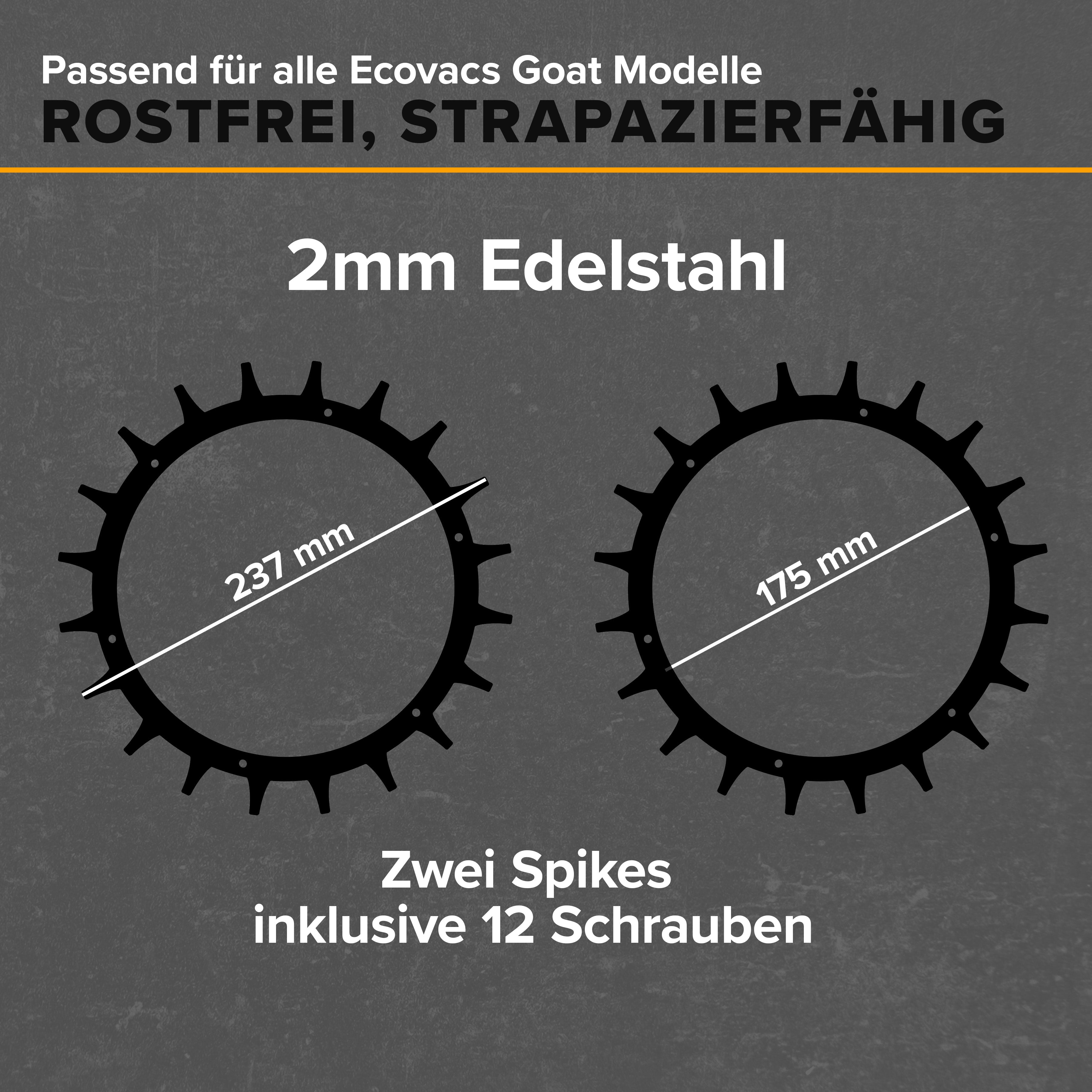 Ecovacs Goat Spikes Mähroboter Traktionsschutz