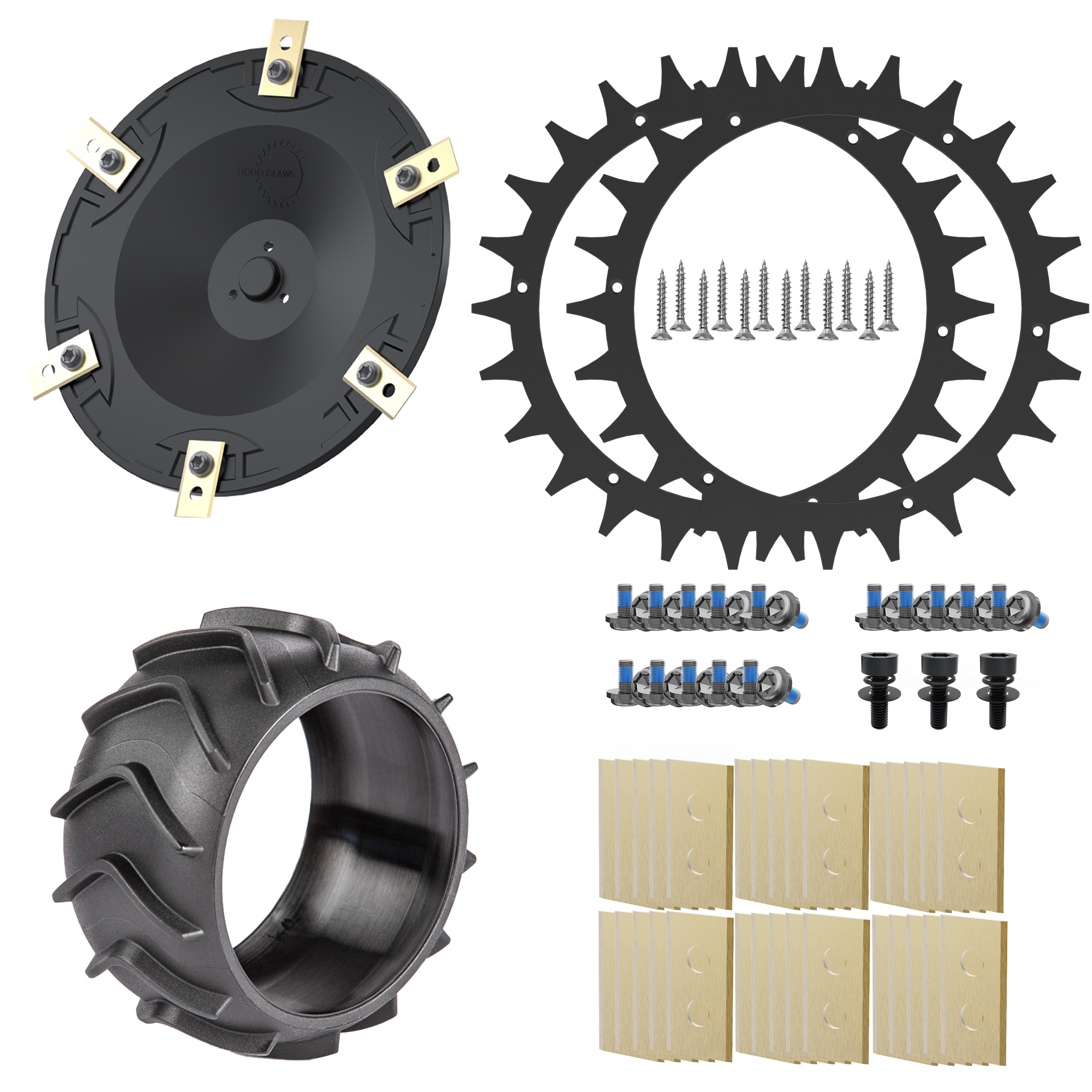 Worx Plus Bundle – Spikes, Messerteller, Klingen, Radschutz