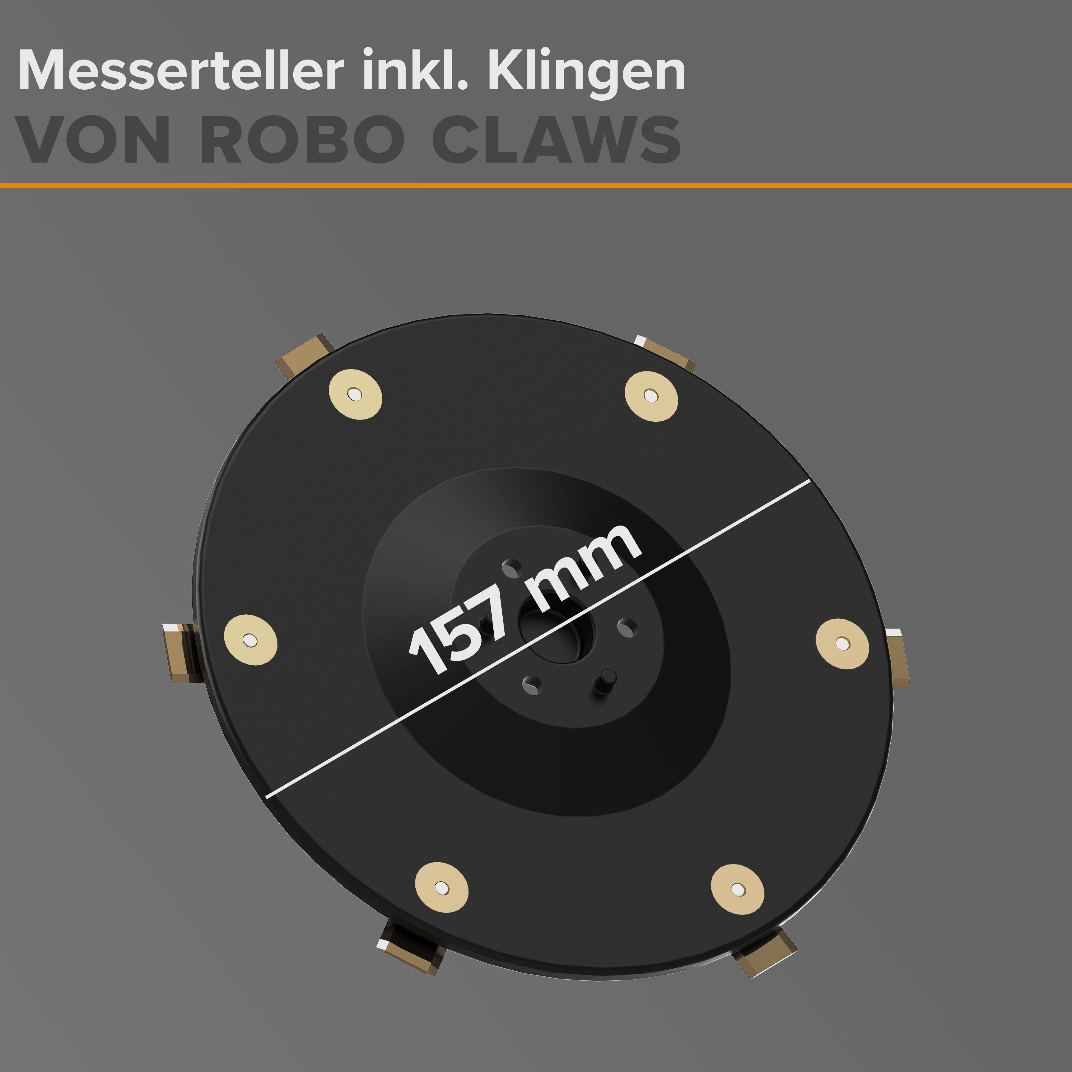 Messerteller kompatibel mit Segway Navimow i105E, i108E & i110N | inkl. 6 Titan-Klingen & Schrauben
