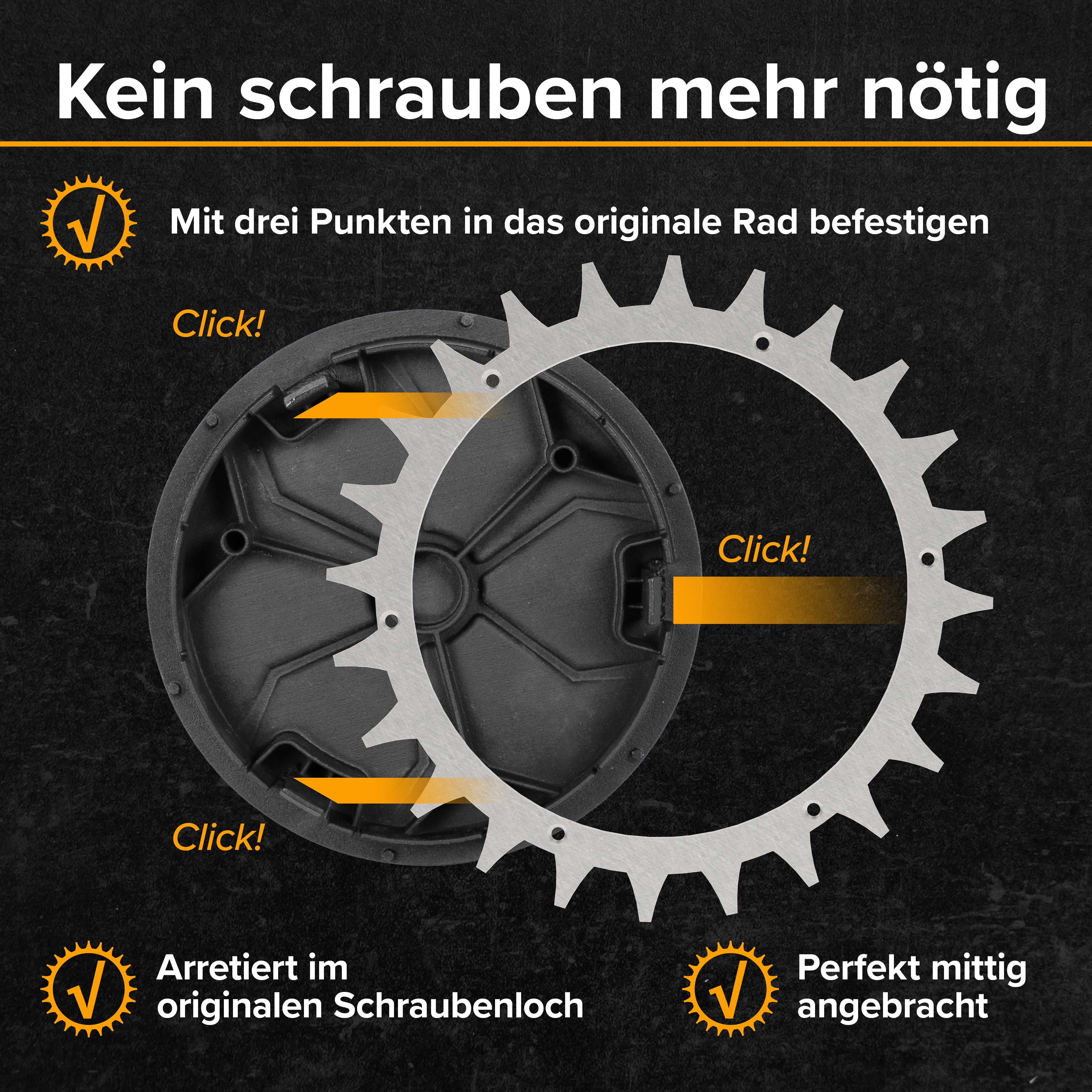 Spikes S&M Premium Radkappen Edition Edelstahl Worx Plus Radkappen