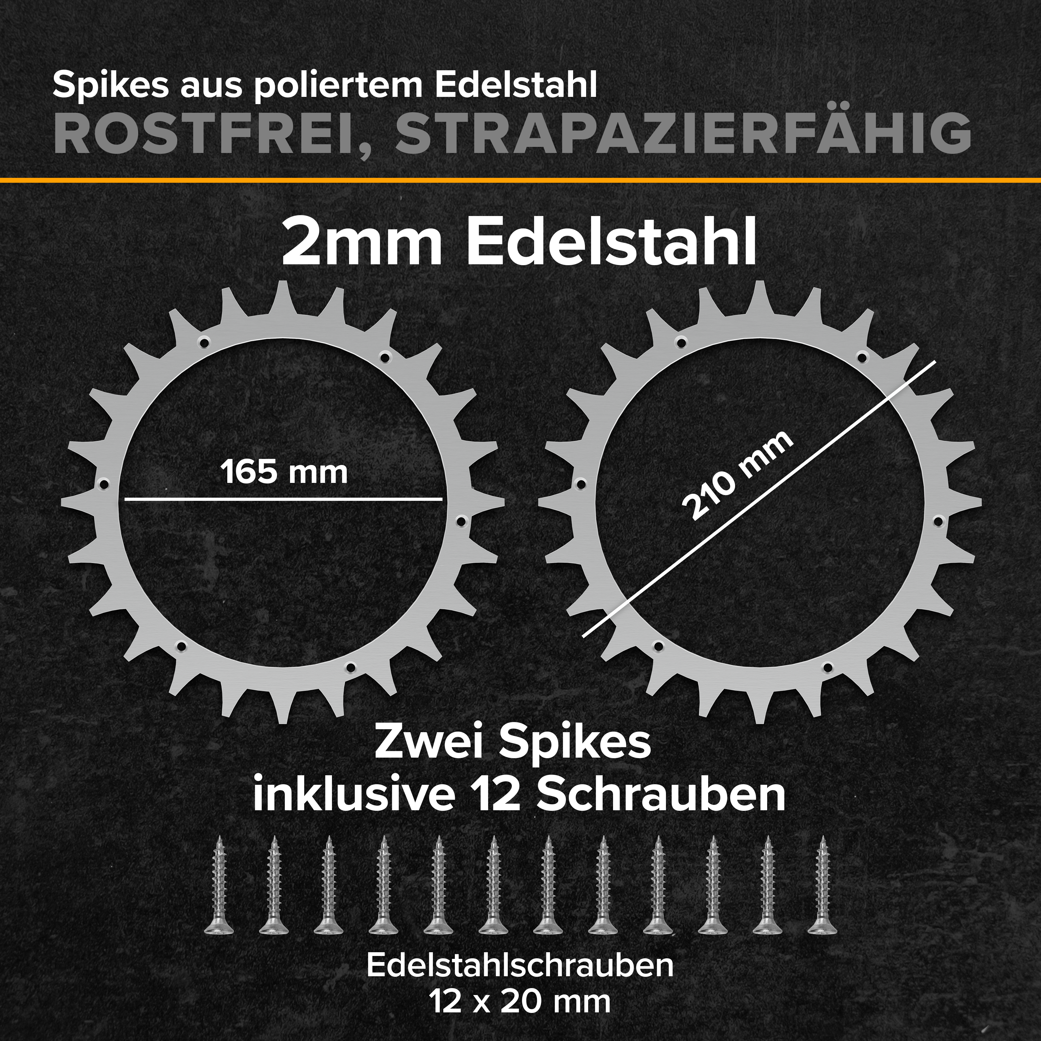 Spikes Plus Edelstahl Worx